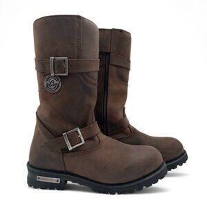 Milwaukee Men's Size 9.5 DS Brown Leather Motorcycle Engineer Riding Biker Boots